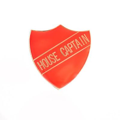 HOUSE CAPTAIN SHIELD BADGE- RED