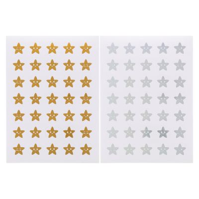 GOLD AND SILVER STAR STICKERS