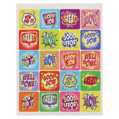 POSITIVE WORD SQUARE STICKERS