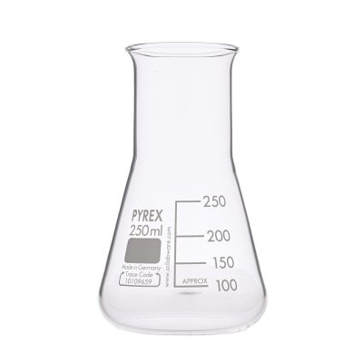 PYREX WIDE NECK CONICAL FLASK 250MLP10