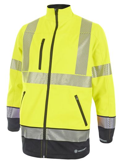 HIVIS TWO TONE SOFTSHELL SAT YELL/NVY XL SSTT
