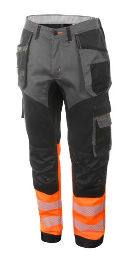 HIVIS TWO TONE TROUSERS OR/BLK 28 TTT