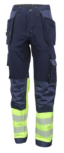 HIVIS TWO TONE TROUSERS SAT YELL/NVY 28S TTT