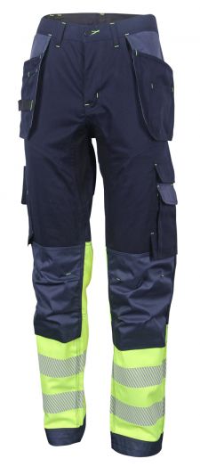 HIVIS TWO TONE TROUSERS SAT YELL/NVY 36 TTT