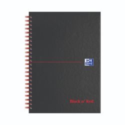 BLACK N RED NOTEBOOK A5 INDEXD PK5