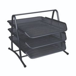 Q-CONNECT 3 TIER LETTER TRAY BLACK