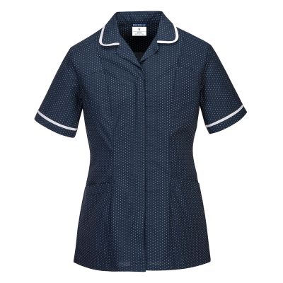 LW19 Stretch Classic Care Home Tunic Navy S Regular