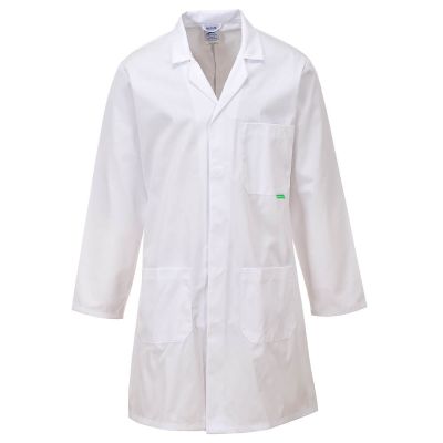 M852 Anti-Microbial Lab Coat White M R
