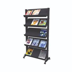 WIDE MOBILE LITERATURE DISPLAY STAND