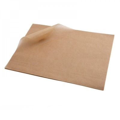 Greaseproof Plain Brown Paper 250x200mm 