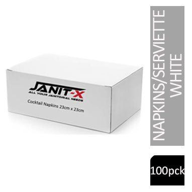 Janit-X Paper Cocktail Napkins White 2 P