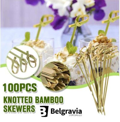 Belgravia Bamboo Knotted Skewers 12cm Pa