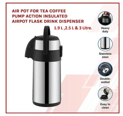 Stainless Steel Airpot Vacuum Flask 1.9l
