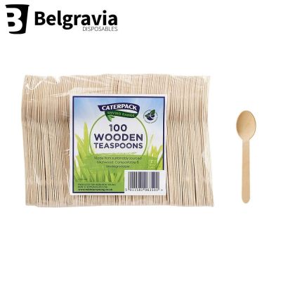 Belgravia CaterPack Wooden Tea Spoons Pa