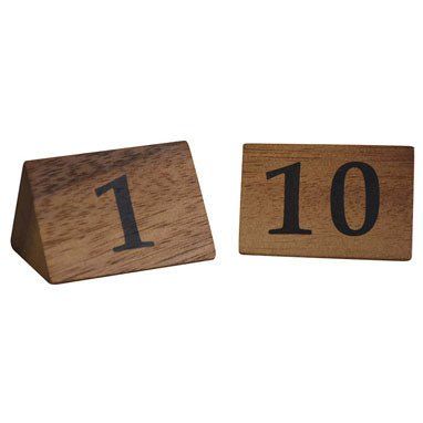 Zodiac Naturals Wooden Table Numbers 1-1