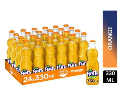 Fanta Orange GLASS Bottles 24x330ml