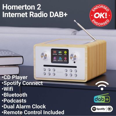 Majority Homerton 2 Dab & Fm Radio Oak                      