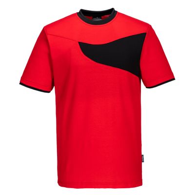 PW211 PW2 Cotton Comfort T-Shirt S/S Red/Black L Regular