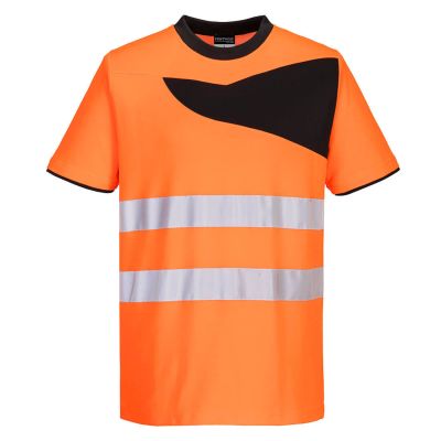PW213 PW2 Hi-Vis Cotton Comfort T-Shirt S/S  Orange/Black 4XL Regular