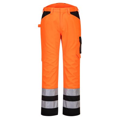 PW241  PW2 Hi-Vis Service Trousers Orange/Black 28 Regular