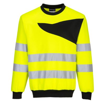 PW277 PW2 Hi-Vis Sweatshirt Yellow/Black 4XL Regular