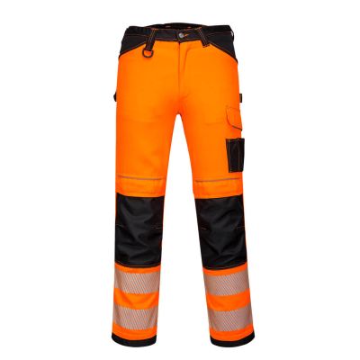 PW303 PW3 Hi-Vis Lightweight Stretch Work Trousers Orange/Black 33 Regular