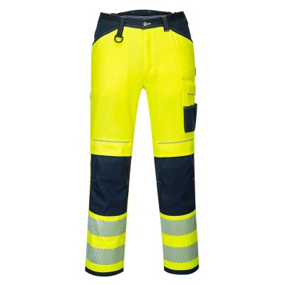 PW340 PW3 Hi-Vis Work Trousers Yellow/Navy 30 Regular