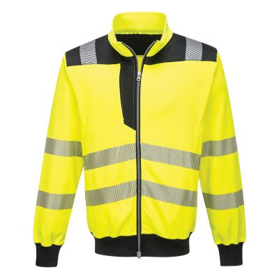 PW370 PW3 Hi-Vis Zip Sweatshirt Yellow/Black 4XL Regular
