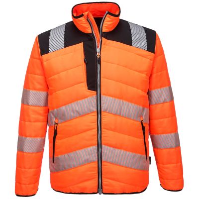 PW371 PW3 Hi-Vis Baffle Jacket Orange/Black XL Regular