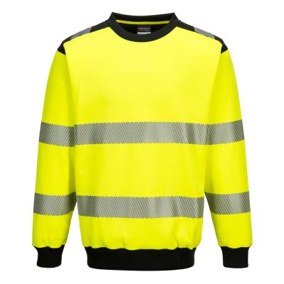 PW379 PW3 Hi-Vis Sweatshirt Yellow/Black S Regular