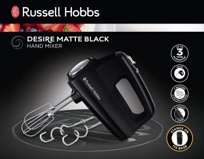 Russell Hobbs Desire 350W Hand Mixer Black                       
