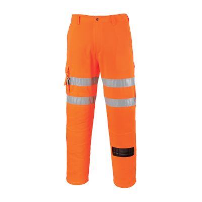RT46 Hi-Vis Rail Work Trousers Orange Tall L Tall