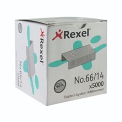 REXEL NO66 STAPLES METAL 14MM PK5000