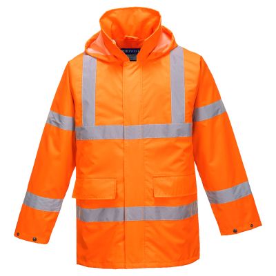 S160 Hi-Vis Rain Lite Traffic Jacket  Orange M Regular