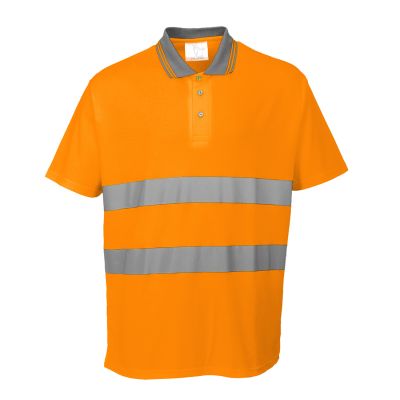 S171 Hi-Vis Cotton Comfort Polo Shirt S/S  Orange S Regular