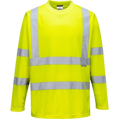S178 Hi-Vis T-Shirt L/S  Yellow XL Regular