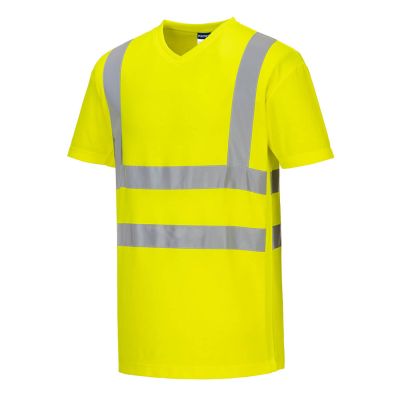 S179 Hi-Vis Cotton Comfort Mesh Insert T-Shirt S/S  Yellow L Regular