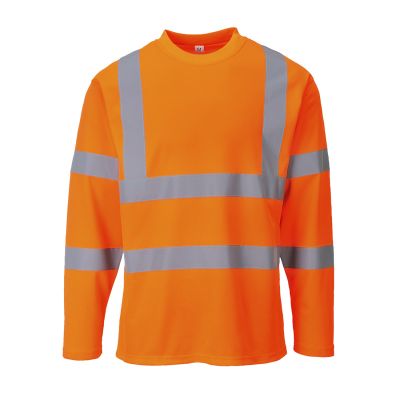 S278 Hi-Vis Cotton Comfort T-Shirt L/S  Orange L Regular
