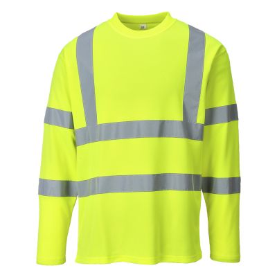 S278 Hi-Vis Cotton Comfort T-Shirt L/S  Yellow L Regular