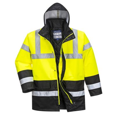 S466 Hi-Vis Contrast Winter Traffic Jacket  Yellow/Black L Regular