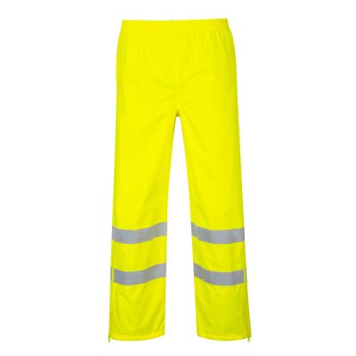 S487 Hi-Vis Breathable Rain Trousers Yellow L Regular