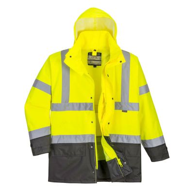 S768 Hi-Vis 5-in-1 Contrast Executive Jacket  Yellow/Grey L Regular