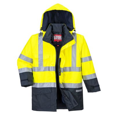 S779 Bizflame Rain Hi-Vis Multi-Protection Jacket Yellow/Navy 4XL Regular