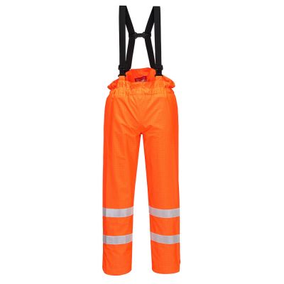 S780 Bizflame Rain Unlined  Hi-Vis Antistatic FR Trousers Orange L Regular