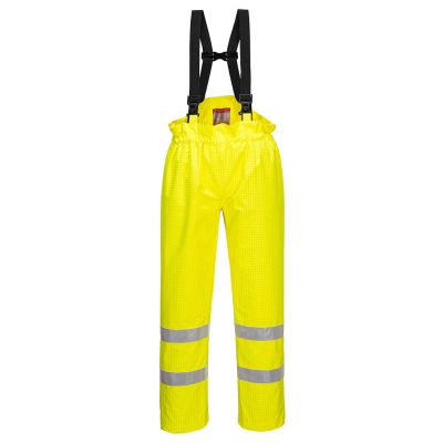 S780 Bizflame Rain Unlined  Hi-Vis Antistatic FR Trousers Yellow 4XL Regular