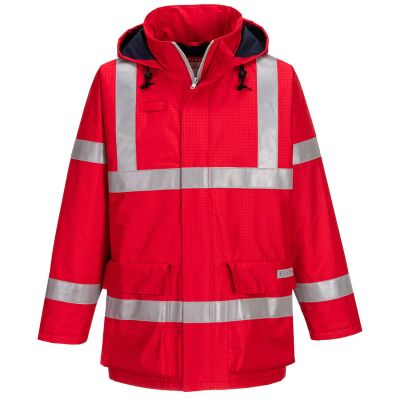 S785 Bizflame Rain Anti-Static FR Jacket Red L Regular
