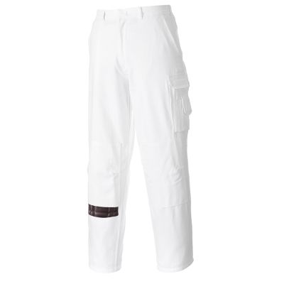 S817 Painters Trousers White Tall L Tall