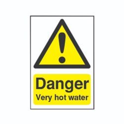 SIGNSLAB DANGER VERY HOT WATER S/A