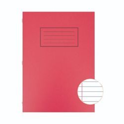 SILVINE RED A4 LINED EXERCISE BOOKS