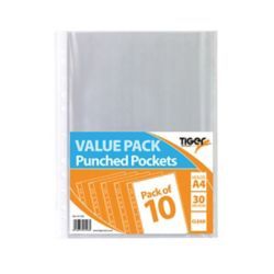A4 PUNCHED POCKETS PACK OF 200
